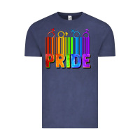 Vintage Denim Pride Barcode Vintage Tee - FaDigitalArtStudio