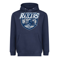Navy worcester railers Heavyweight Hoodie - DesigneFamous