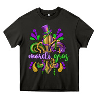 Asphalt mardi gras fleur de lis Heavy Core Tee - CowGirlArtShop