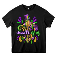 Black mardi gras fleur de lis Heavy Core Tee - CowGirlArtShop