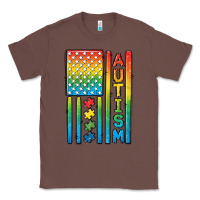 Chestnut Autism American Flag Classic Tee - CowGirlArtShop