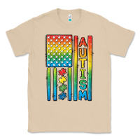 Mushroom Autism American Flag Classic Tee - CowGirlArtShop