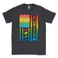 Smoke Autism American Flag Classic Tee - CowGirlArtShop