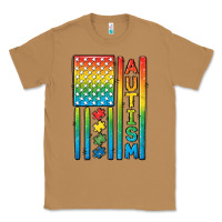 Toasted Coconut Autism American Flag Classic Tee - CowGirlArtShop