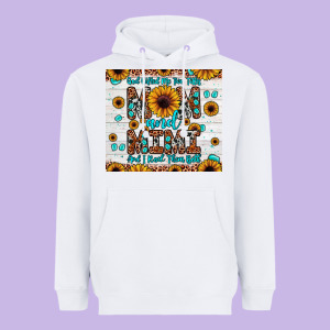 God Gifted Me Two Titles Mom And Mimi And I Rock Them Both Heavyweight Hoodie Designed By Jahusdesignshop