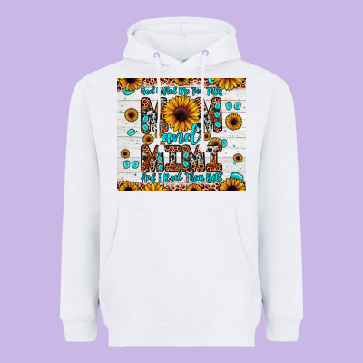God Gifted Me Two Titles Mom And Mimi And I Rock Them Both Heavyweight Hoodie Designed By Jahusdesignshop