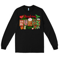 Black Christmas Nurse Crew Long Sleeve Tee - FaDigitalArtStudio