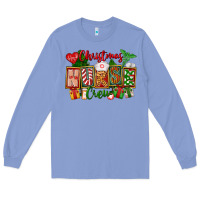Colony Blue Christmas Nurse Crew Long Sleeve Tee - FaDigitalArtStudio