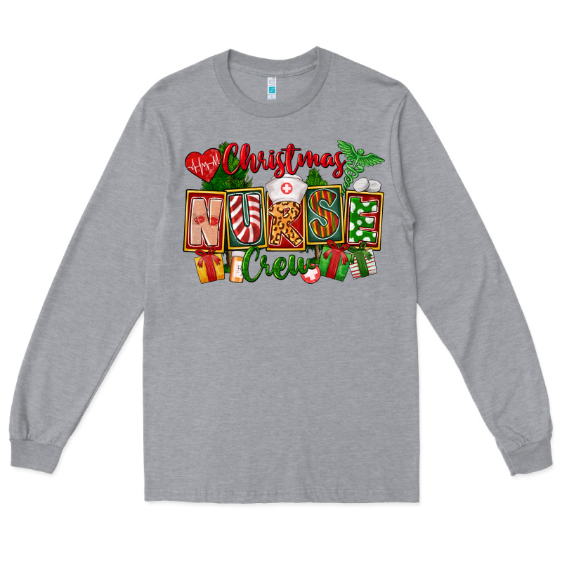 Christmas Nurse Crew Long Sleeve Tee by FaDigitalArtStudio | Teevron