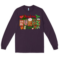 Plum Christmas Nurse Crew Long Sleeve Tee - FaDigitalArtStudio