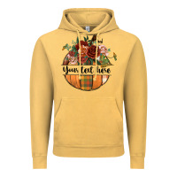 Vintage Mustard preview customize floral pumpkin Vintage Hoodie - BundleAndBundleShop