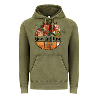 Vintage Olive preview customize floral pumpkin Vintage Hoodie - BundleAndBundleShop
