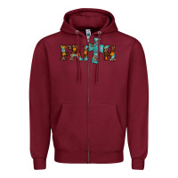 Burgundy faith thanksgiving cross Zipper Hoodie - AdoDesignShop