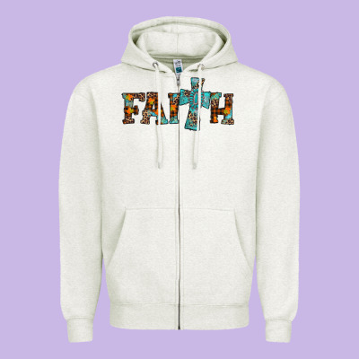 Faith Thanksgiving Cross Zipper Hoodie Designed By Adodesignshop