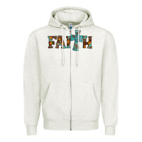 Oatmeal Heather faith thanksgiving cross Zipper Hoodie - AdoDesignShop
