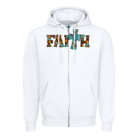 White faith thanksgiving cross Zipper Hoodie - AdoDesignShop