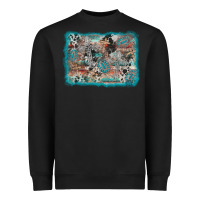 Black cross western background Heavyweight Sweatshirt - AdoDesignShop