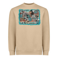 Mushroom cross western background Heavyweight Sweatshirt - AdoDesignShop