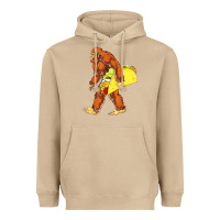 Mushroom bigfoot carrying taco Heavyweight Hoodie - DesigneFamous