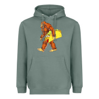 Sage bigfoot carrying taco Heavyweight Hoodie - DesigneFamous
