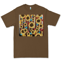 Cacao America flag sunflower star tumbler Premium Tee - HowdyJamesFarm