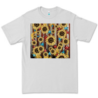 Dove Grey America flag sunflower star tumbler Premium Tee - HowdyJamesFarm