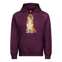 Mauve Wine shiba inu Urban Hoodie - RanaPortraitStore