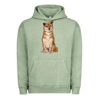 Pigment Oil Green shiba inu Urban Hoodie - RanaPortraitStore
