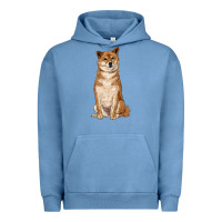 Pigment Pebble Blue shiba inu Urban Hoodie - RanaPortraitStore