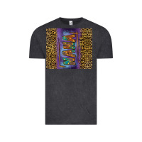 Vintage Black Leopard nana Vintage Tee - FaDigitalArtStudio