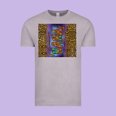 Leopard Nana Vintage Tee Designed By Fadigitalartstudio