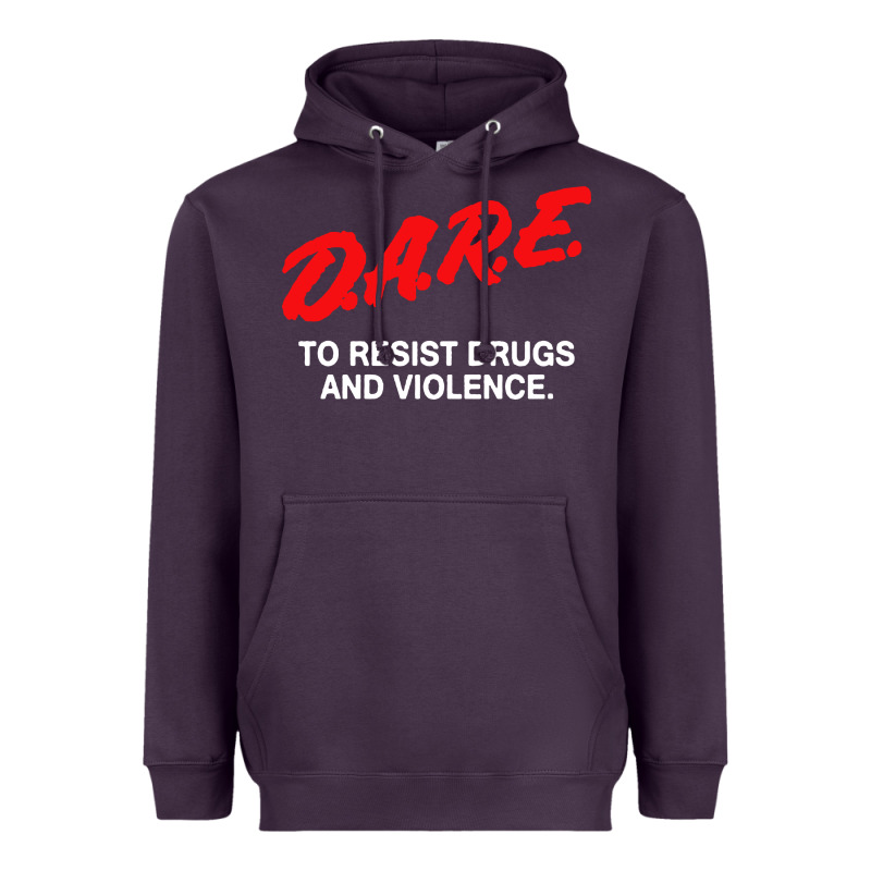 D A R E Anti Drugs Heavyweight Hoodie by DesigneFamous | Teevron