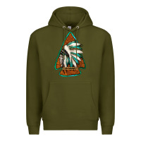 Army Green indian headdress arrowhead Premium Hoodie - Jasminsmagicworld