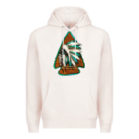Pale Pink indian headdress arrowhead Premium Hoodie - Jasminsmagicworld