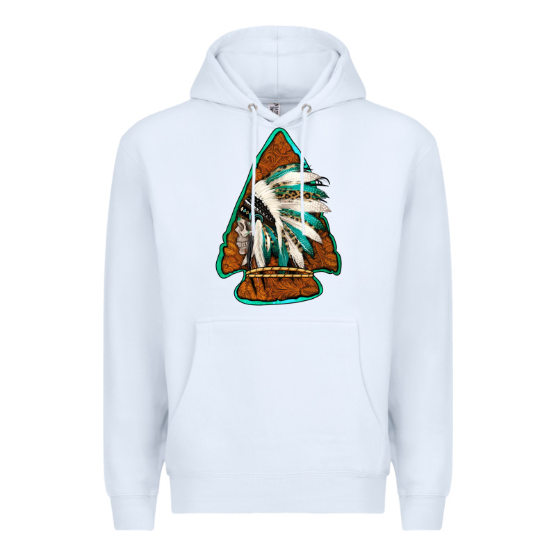 Indian Headdress Arrowhead Premium Hoodie by Jasminsmagicworld | Teevron