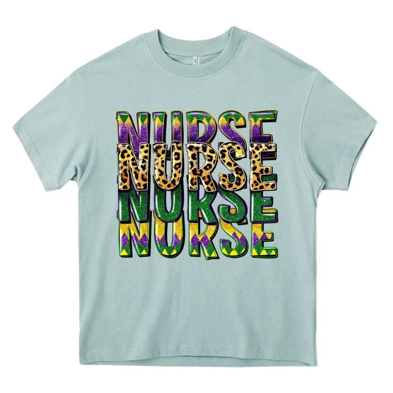Nurse Mardi Gras Heavy Core Tee by CowGirlArtShop | Teevron