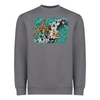 Storm cowhide turquoise leather background Heavyweight Sweatshirt - AdoDesignShop