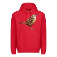 Red Ccarolina Wren Premium Hoodie - LillyAllenDesigns
