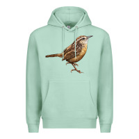 Seafoam Ccarolina Wren Premium Hoodie - LillyAllenDesigns