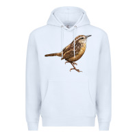 White Ccarolina Wren Premium Hoodie - LillyAllenDesigns