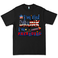Black I'm not drunk i'm patriotic 4th of july Premium Tee - CowGirlArtShop