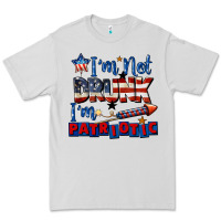 Dove Grey I'm not drunk i'm patriotic 4th of july Premium Tee - CowGirlArtShop