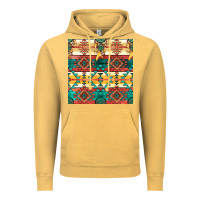 Vintage Mustard native american aztec seamless pattern Vintage Hoodie - BundleAndBundleShop