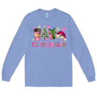 Colony Blue Pink Christmas Tis The Season Long Sleeve Tee - FaDigitalArtStudio