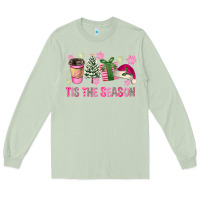 Matcha Pink Christmas Tis The Season Long Sleeve Tee - FaDigitalArtStudio