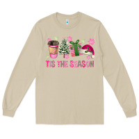 Mushroom Pink Christmas Tis The Season Long Sleeve Tee - FaDigitalArtStudio