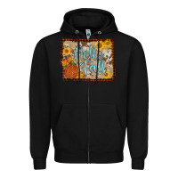 Black hello fall Zipper Hoodie - AdoDesignShop