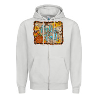 Dove Grey hello fall Zipper Hoodie - AdoDesignShop