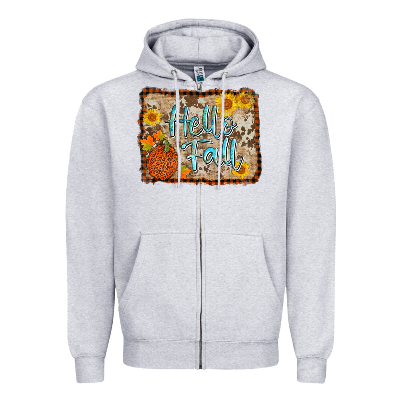 Hello Fall Zipper Hoodie by AdoDesignShop | Teevron