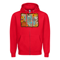 Red hello fall Zipper Hoodie - AdoDesignShop